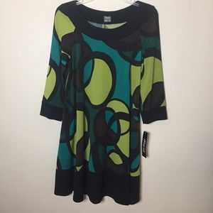 Muse Scoop Neck Dress Multicolored New with Tags 8